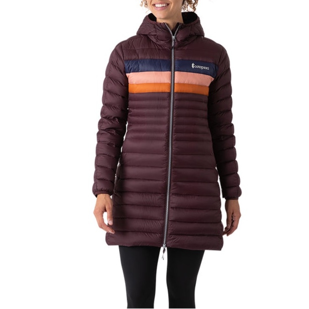 COTOPAXI size small — (sold out everywhere)
Fuego Down Parka
Black Iris Stripes